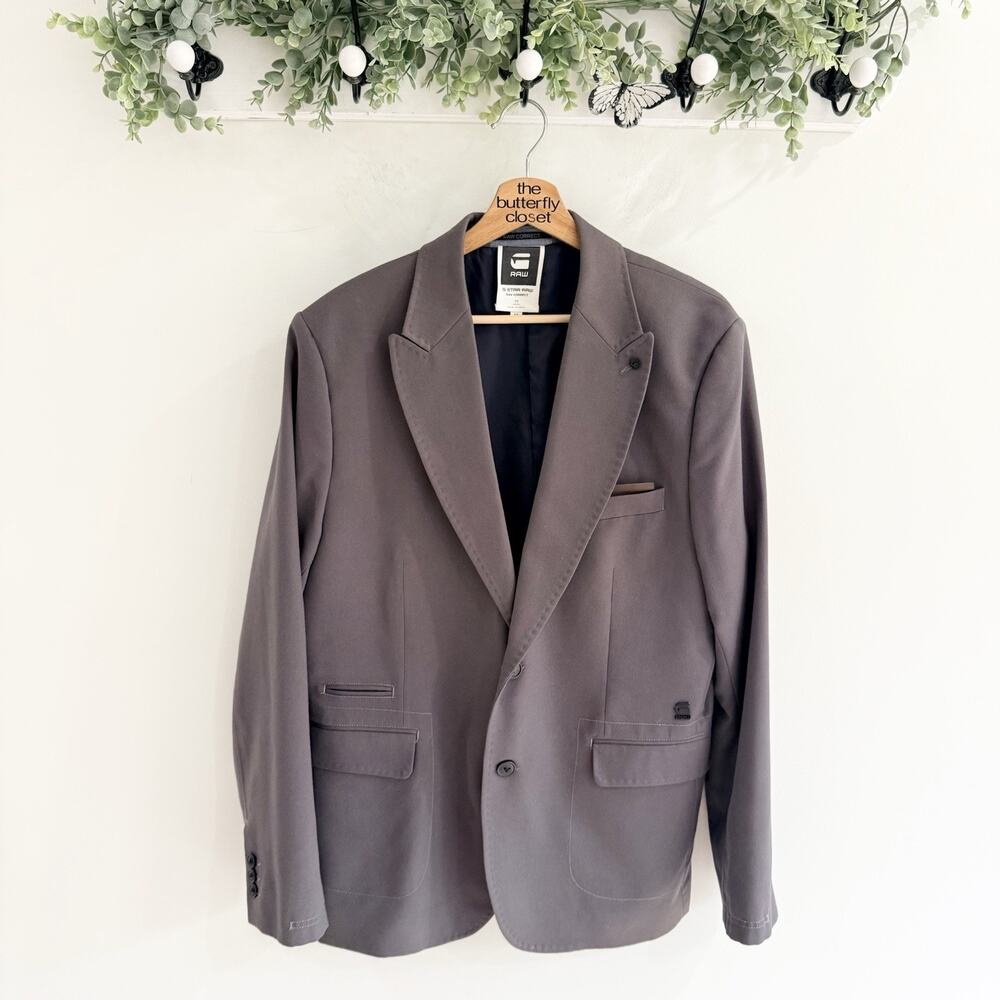 men's G-Star Raw Gray Blazer Size 54 FF4614